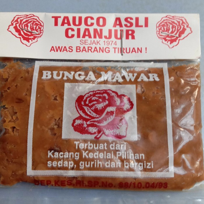 

Tauco Asli Cianjur merk bunga mawar 1 bungkus.