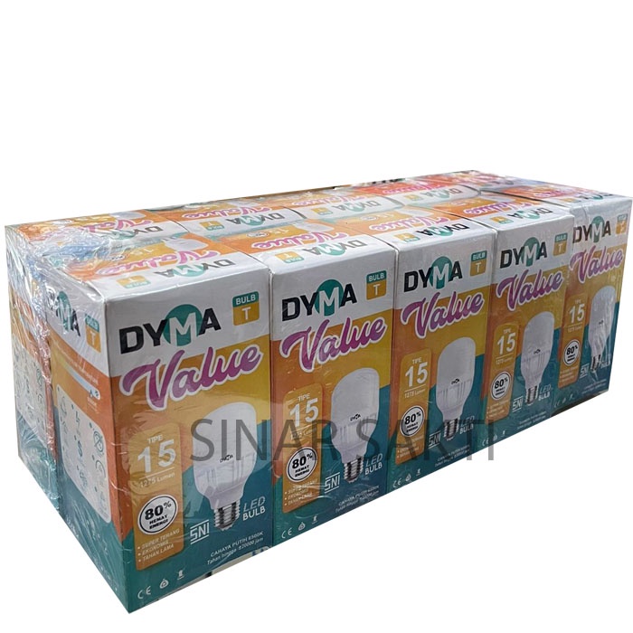 DYMA Lampu Led Tabung 5w 10w 15w 20w PAKET 10pc Lampu Putih
