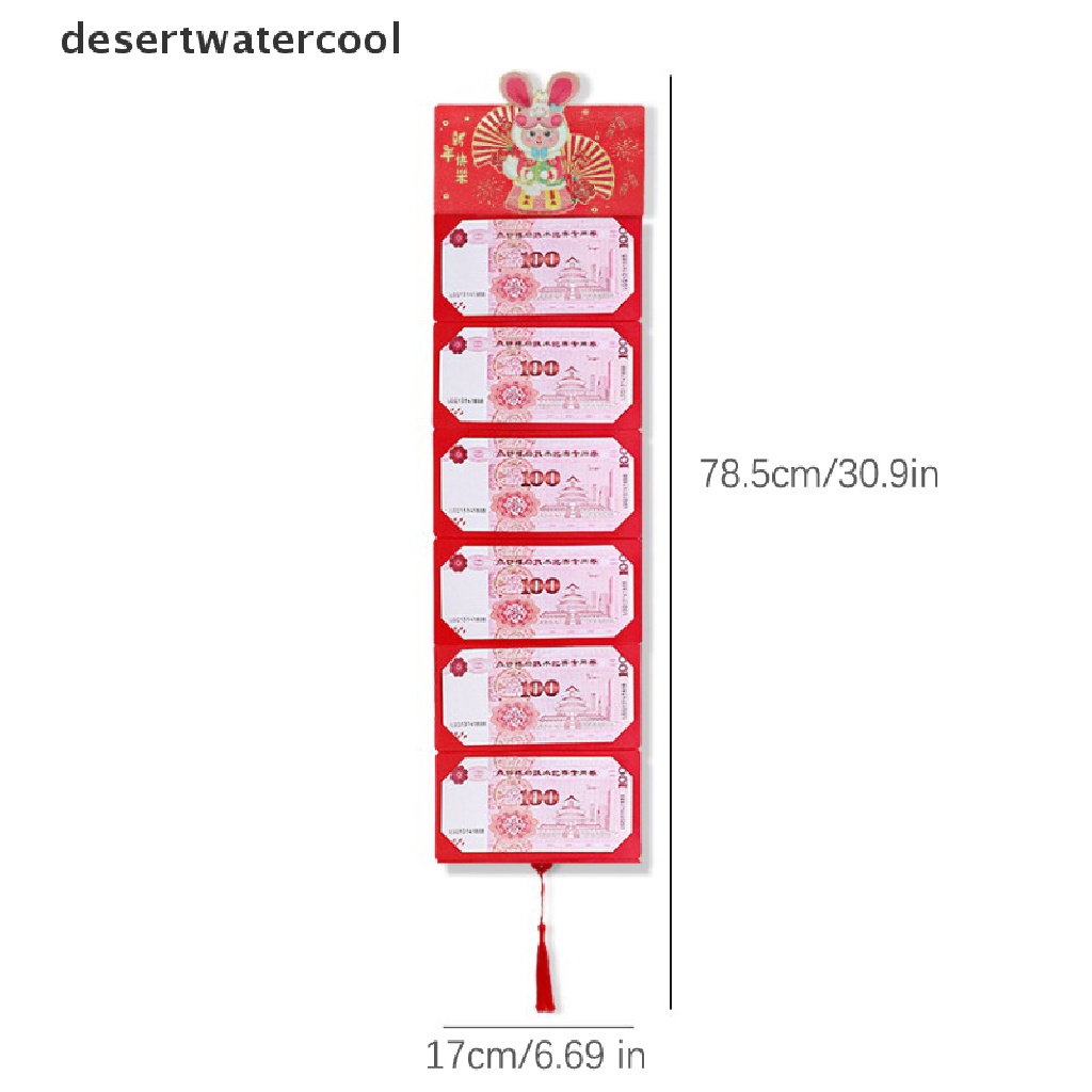 Deid 6jepit Tahun Baru Zodiak Kelinci Merah Packet Lipat Amplop Merah Lucky Money Bag Martijn