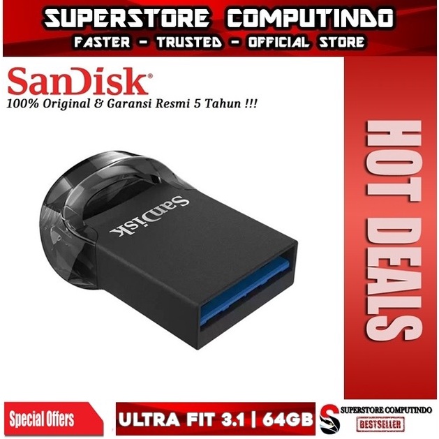 Flashdisk SanDisk Ultra Fit USB 3.1 64GB CZ430 | SanDisk CZ430 64GB