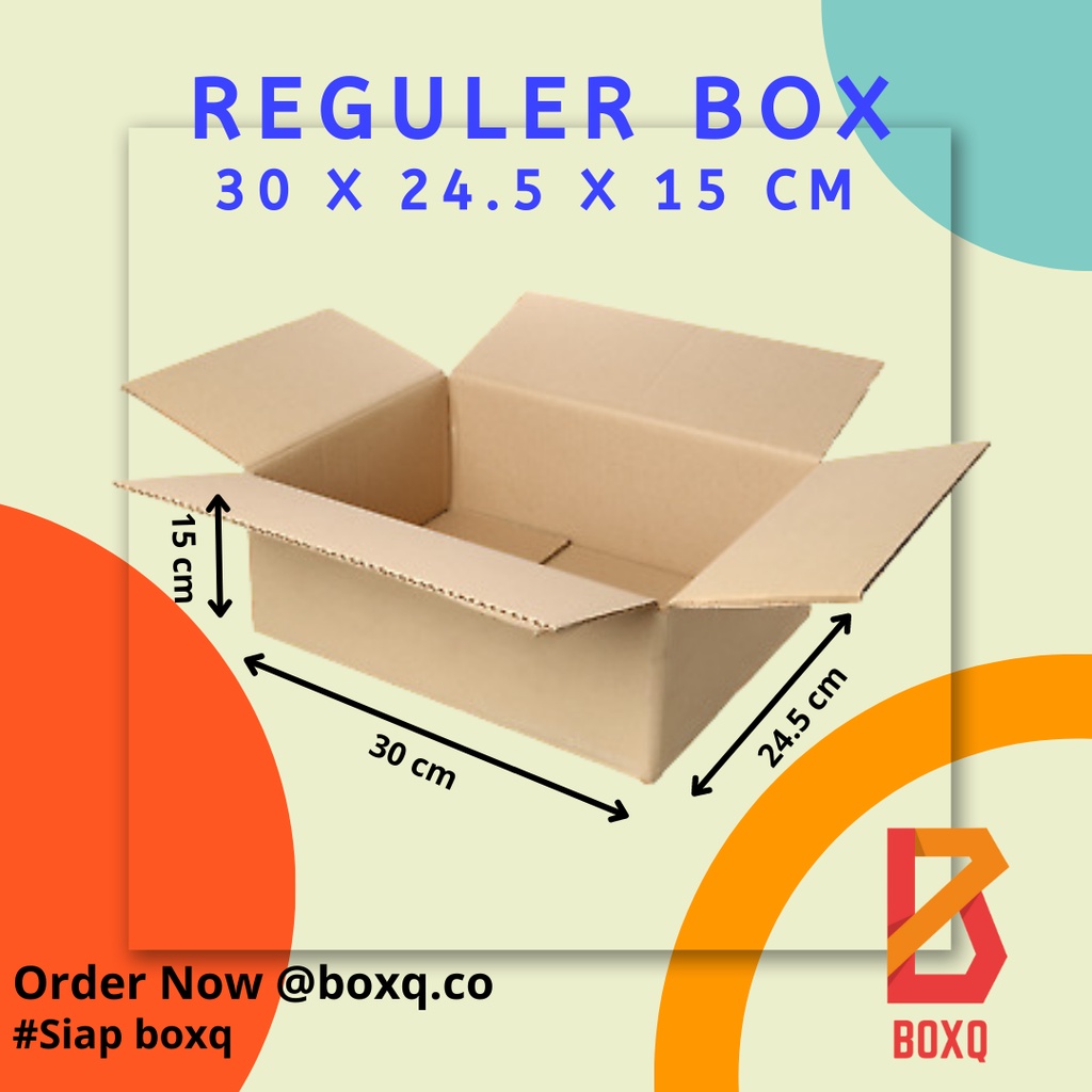 BOX / KARDUS / DUS COKLAT PACKING POLOS UK. 30x24.5x15CM