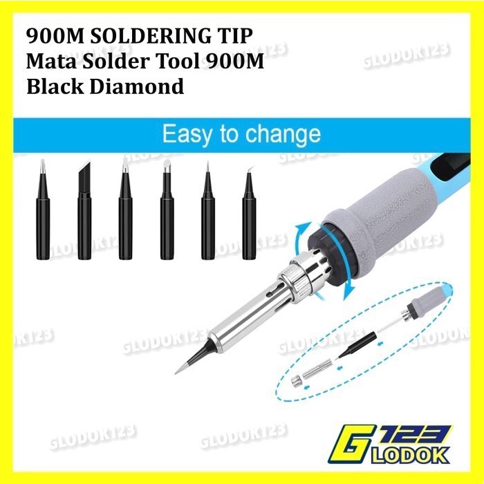 Mata Kepala Solder Station 900M Tip Head Black Diamond 936 936A 908S