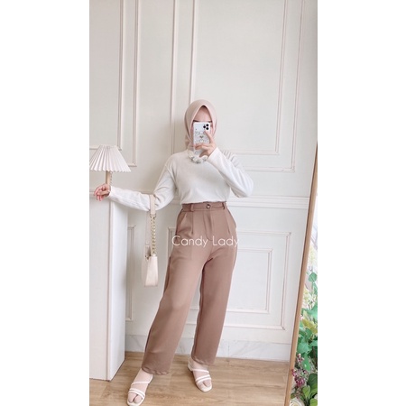 Mika Scuba Pants / Celana Wanita Scuba Tebal Premium
