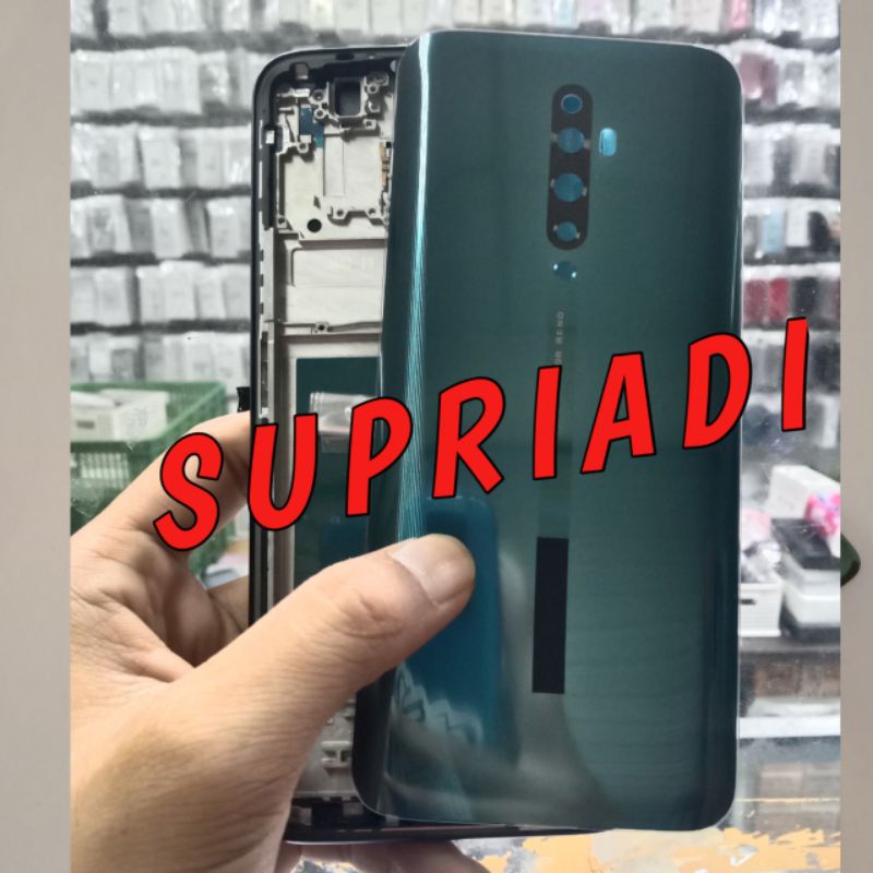 BACKDOOR OPPO RENO 2F ORIGINAL FRAME TULANG TENGAH BACK COVER CASSING KESING Oppo reno 2f Green
