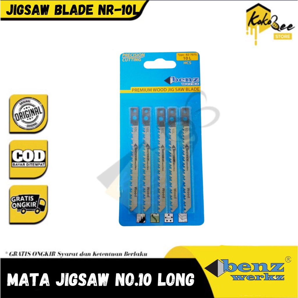 Mata Gergaji Jigsaw Kayu / Jigsaw Blade Benz / Mata Jig Saw No 10 Long - Mata Gergaji Jigsaw Kayu / 