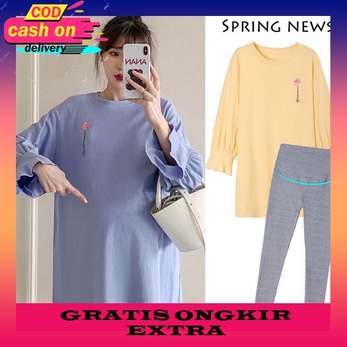 Stelan Ibu Hamil Jumbo Baju Santai Baju Tidur Ibu Hamil Baju Kekinian Ibu Hamil Premium Pajamas Baju