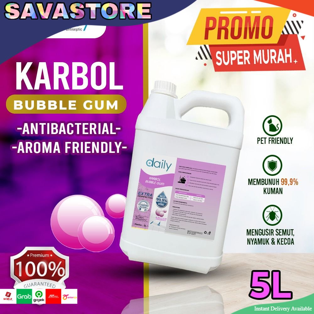 KARBOL PREMIUM 5 LITER DAILY CITRONELLA OIL EXTRA DISINFEKTAN 5 L