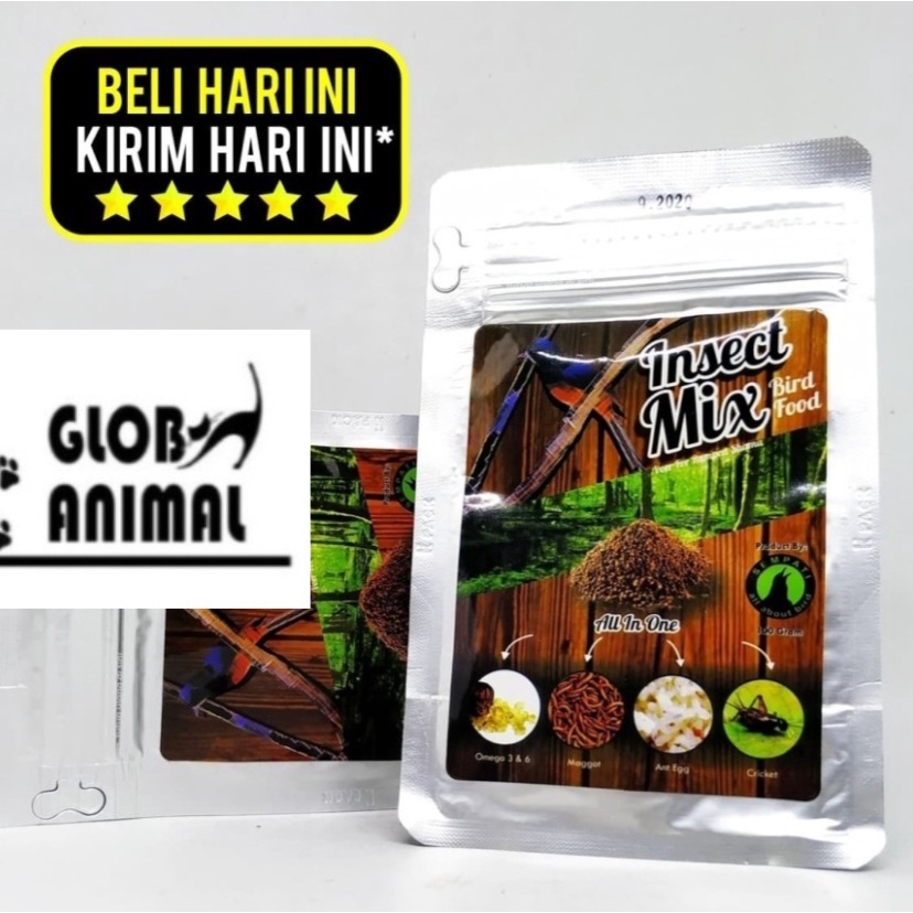 PAKAN BURUNG INSECT MIX pakan ternak sukses breeding murai batu kenari