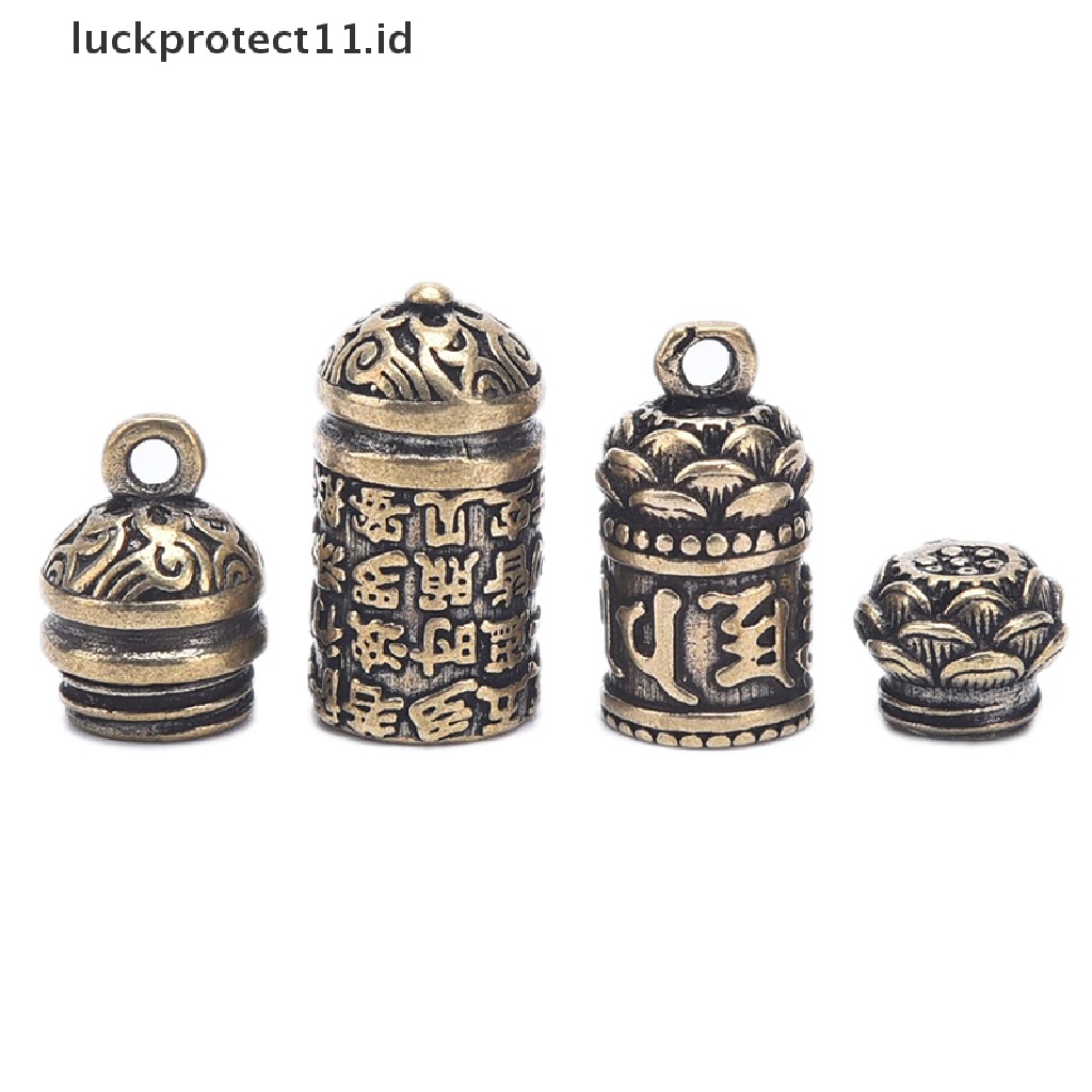 /Fashion Hot// Fashion// Berongga Kuningan Sutra Buddha Silinder Liontin Gantungan Kunci Kalung Perhiasan Pill Box.