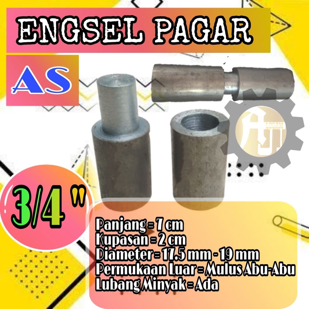 ENGSEL BUBUT ASA BAHAN RONISER UKURAN 3/4, DALAM KEMASAN, TEBAL TERMURAH