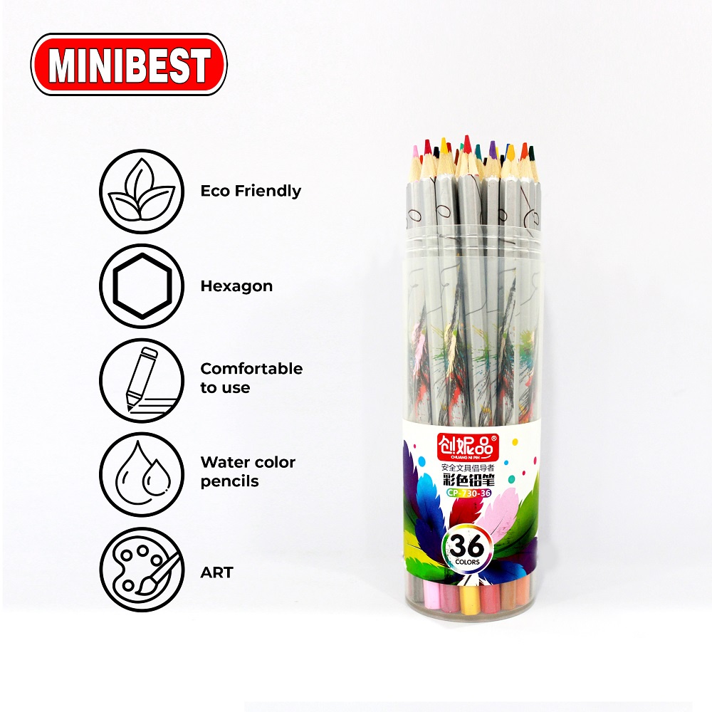 [MB] Pensil Warna Water Color isi 36 Kemasan Tabung