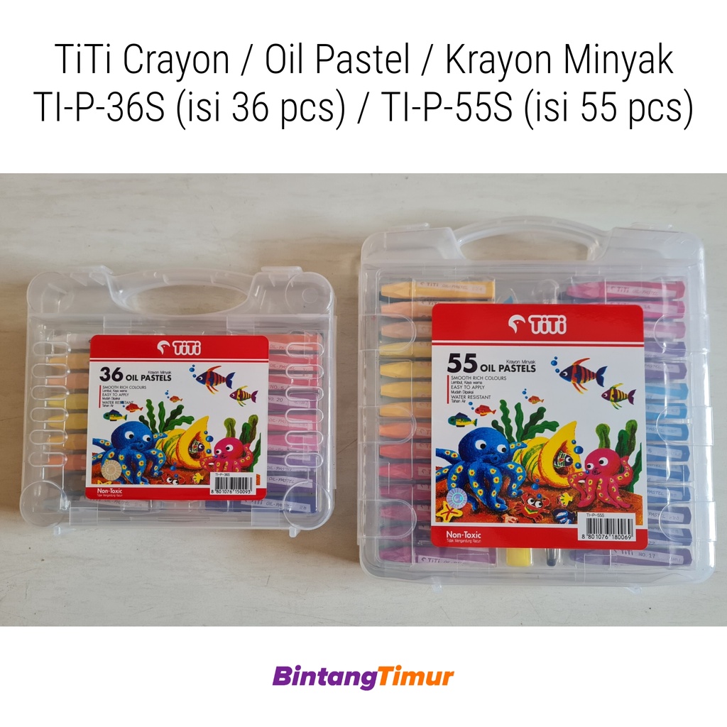 Jual Krayon / Crayon / Oil Pastel TiTi | isi 36 pcs / isi 55 pcs ...