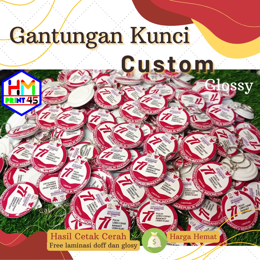 PIN CUSTOM / GANCI PIN GANTUNGAN KUNCI CUSTOM / GANCI 1 muka Custom Anime / Kpop / Partai / Sekolahan