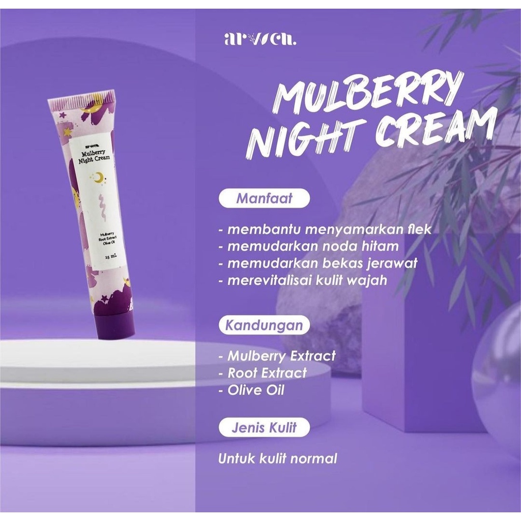 ❤ MEMEY ❤ ARVVEN Night Cream Series | Brightening Acne Mulberry