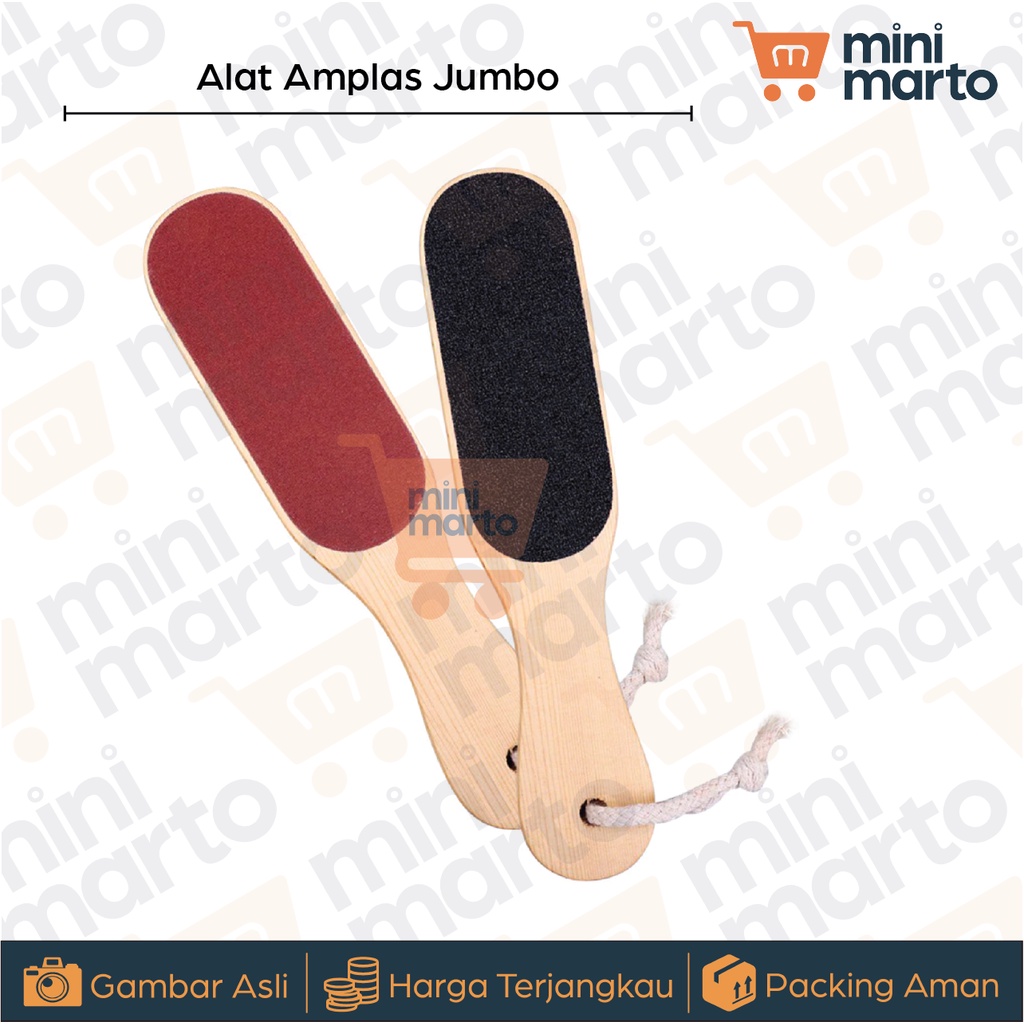 Alat Amplas Kaki Kayu Jumbo Besar Tebal Pedicure Kayu atau Plastik Pedikur Dua Sisi Kikir Kaki Kapalan Foot Care - Minimarto