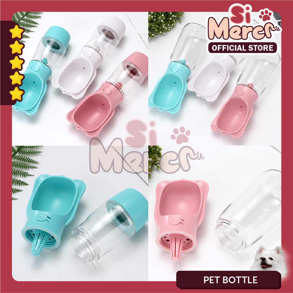 Pet Drink Portable Travel / Botol Minum Anjing Kucing Multifungsi / Tempat Air Minum Hewan Portabel / Botol Minum 2 in 1 Anjing Kucing