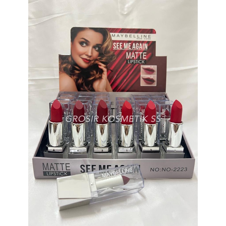 [12PCS] Lipstick Matte Maybelline Waterproof / Lipstick Batang Maybelline