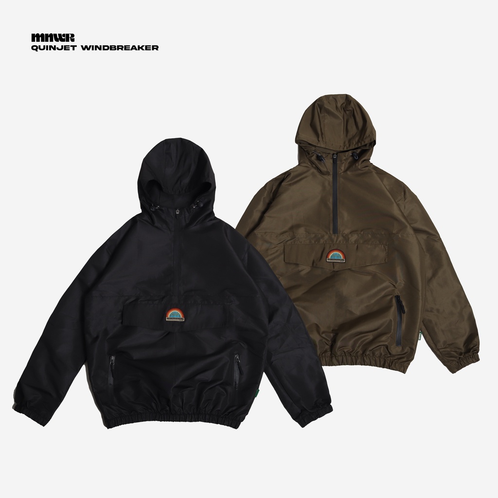 MNWR | Windbreaker Water Resistant Jacket - Quinjet Popover - Unisex Jaket