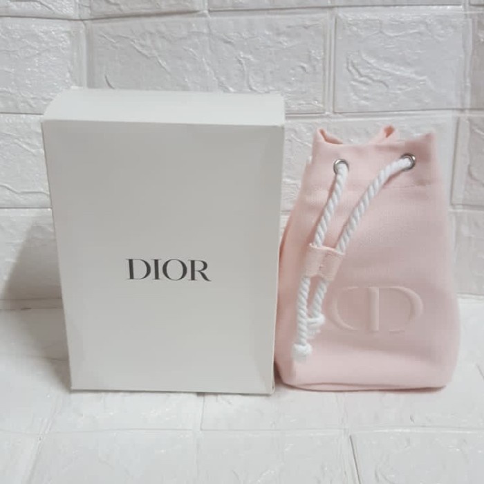 PROMONEW- Dior Pouch serut canvas pink /Dior make up pouch