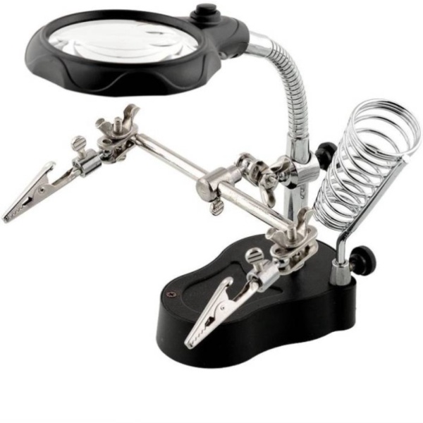 

Dijual Alat Pegangan Solder Helping Hand dan Kaca Pembesar - TE-801 - Black Limited