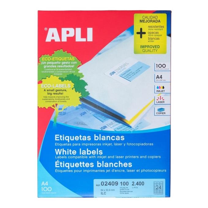 

APLI Label White Paper 64 X 33.9MM 2400 unit #02409