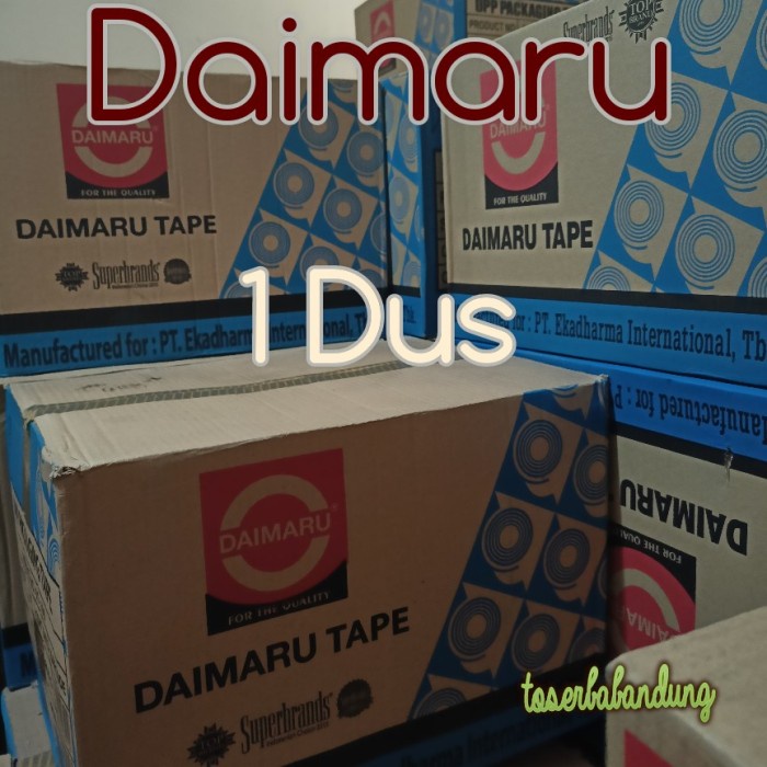 

LAKBAN DAIMARU 1 DUS 48MM X 90 YARD ISI 72 ROLL BENING/ COKLAT