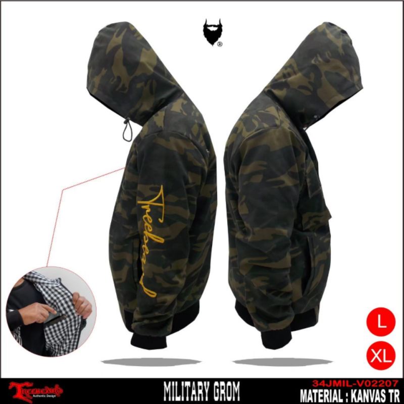 TURUN HARGA ! Jaket Pria Parka Army Military Pria Wanita Treebeard / Jaket Loreng / Jaket Militer / Jaket Distro