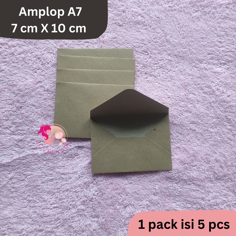 

[5 pcs] Amplop Vintage A7 | Kraft | Samson | Coklat | 7 x 10 cm