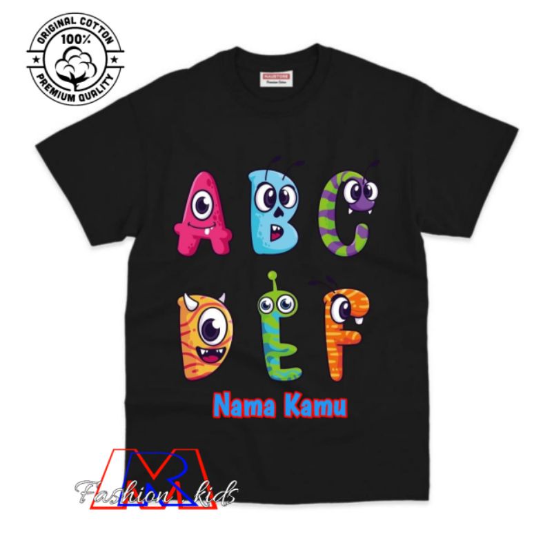 ALFABET LORE BAJU ANAK KAOS ANAK ALFABET LORE TERBARU BAHAN PREMIUM