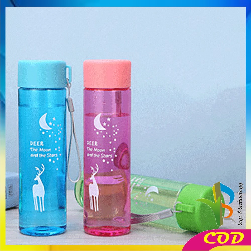 RB-C709 Botol Minum Portable 450ML Motif Karater Binatang Rusa / Tumbler Botol Air Minum Sport Travel Anak Sekolah