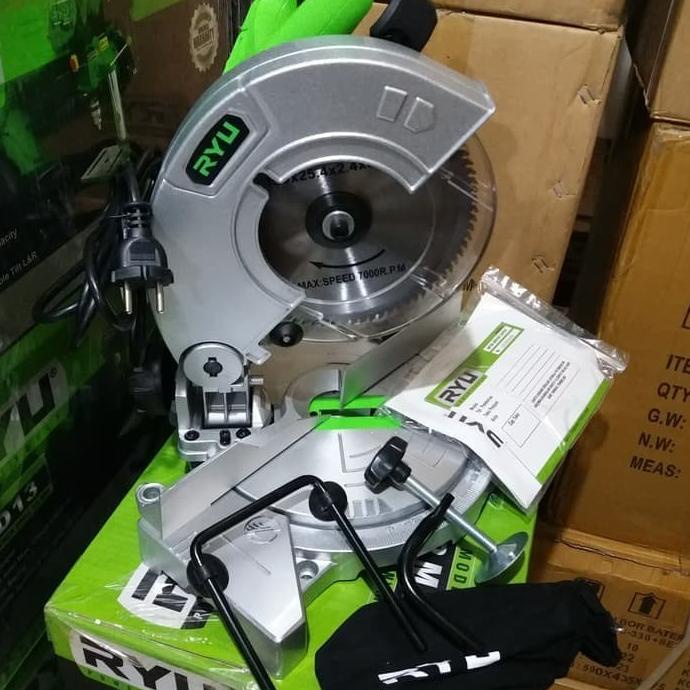 MESIN POTONG ALUMUNIUM 7 INCH TEKIRO RYU MITER SAW LOW WATT RMS180 ricky87 Buru Order