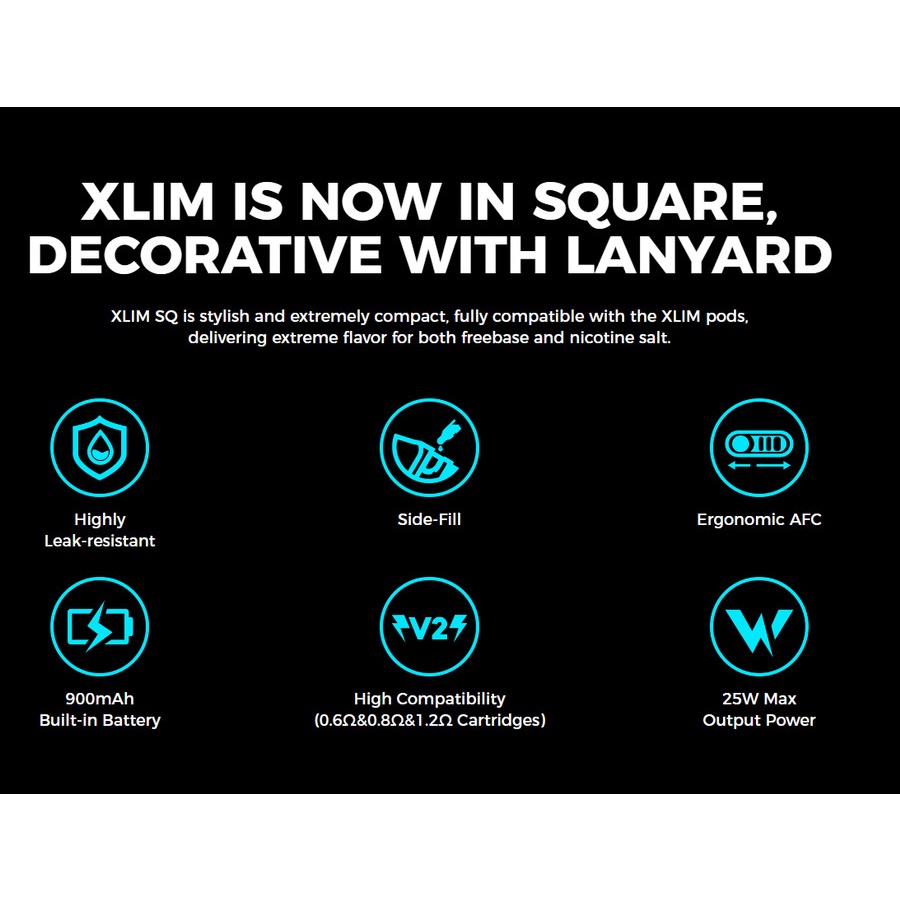 Authentic OXVA Xlim SQ 25W Pod Kit 900mAh