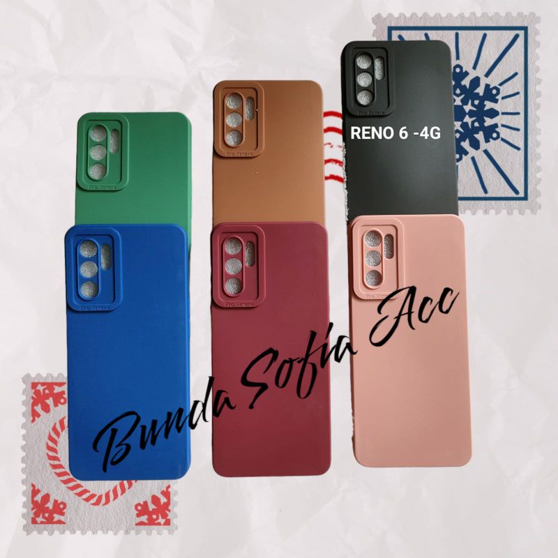 Softcase pro camera Reno 6-4G + pelindung camera TPU CANDY PRO