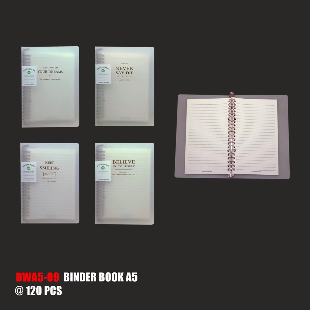 

BINDER FILE A5 TRANSPARAN/BINDER NOTE A5 TRANSPARANT