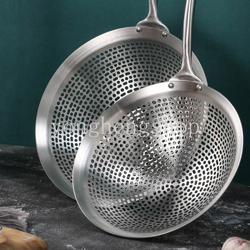 304saringan Skimmer Stainless Steel &lt;Unk&gt; Mie Ikan Goreng Sendok French Fries Minyak Goreng Serok Pangsit Colander Sieve Peralatan Dapur