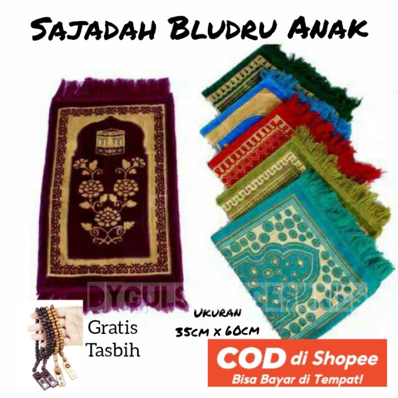Sajadah Anak Bludru Halus Kecil Tebal Premium