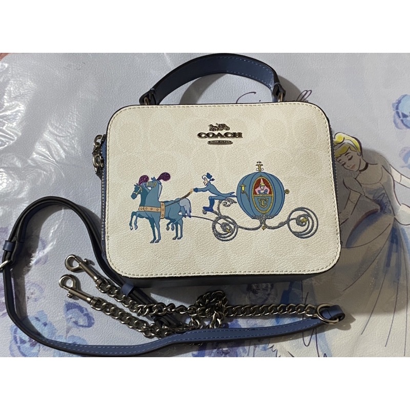 Preloved Tas Coach cinderella slingbag / Disney princess