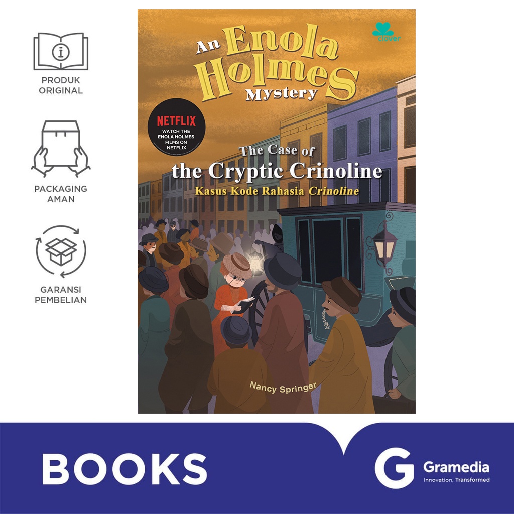 Gramedia Bali - Kisah Misteri Enola Holmes: Kasus Kode Rahasia Crinoline