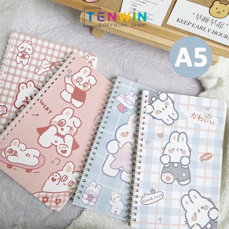 

Buku Tulis A5 /Notebook A5/buku gulungan A5/Buku Tulis Sekolah isi 60 lembar-Tenwin