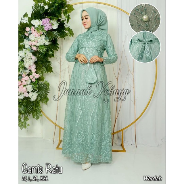 BAJU GAMIS TILLE PREMIUM / GAMIS MODERN / BAJU KEBAYA GAMIS WISUDA TUNANGAN KONDANGAN