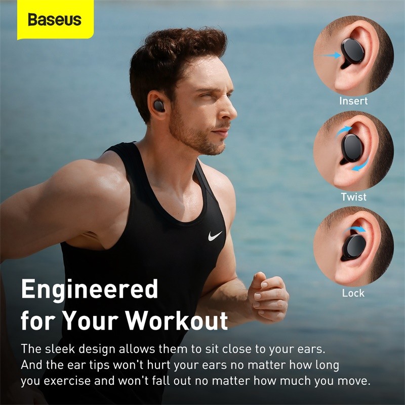 Baseus Original TWS Encok W11 Earbuds Bluetooth Earphone Sport Waterproof Headset Handsfree True Wireless Stereo Ori