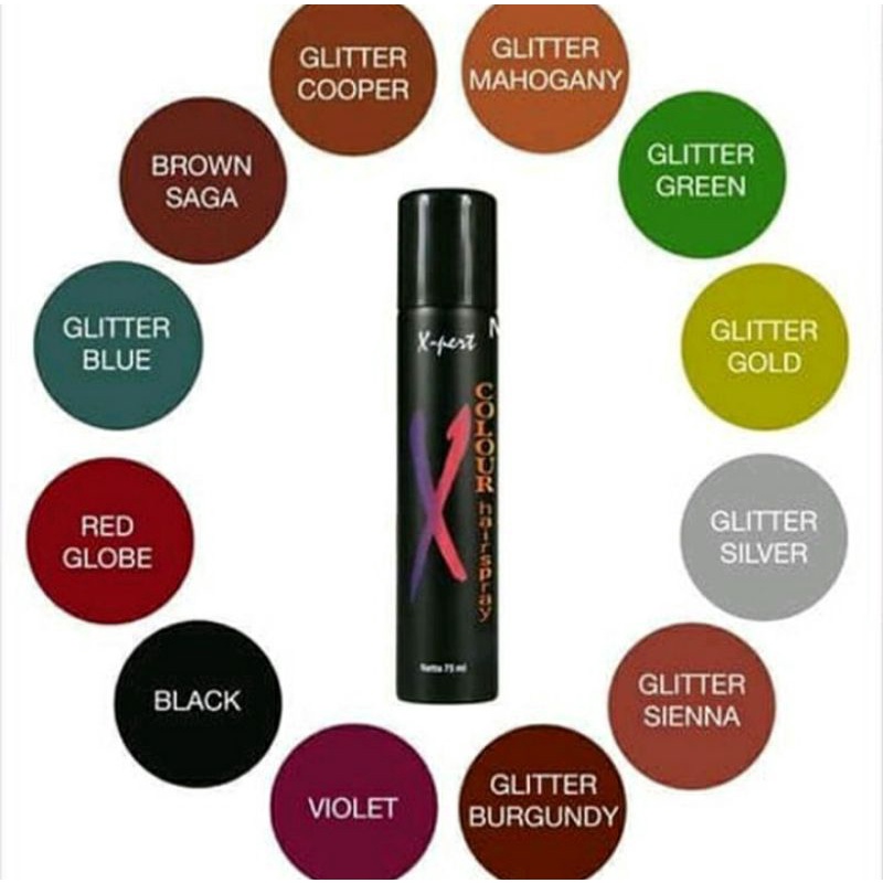 X-pert Colour Spray / X-pert Color Hairspray(Hairspray Warna)