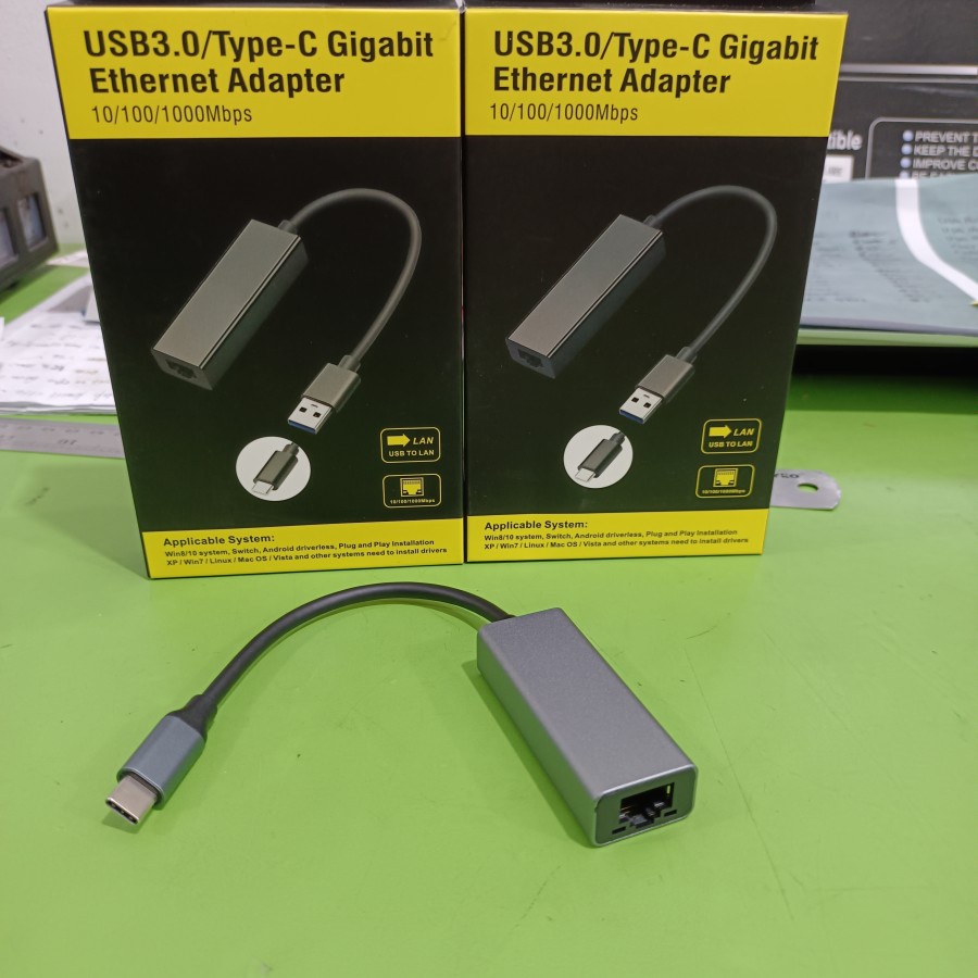 USB Type-C To Lan Gigabit - Ethernet Adapter 10/100/1000 Mbps