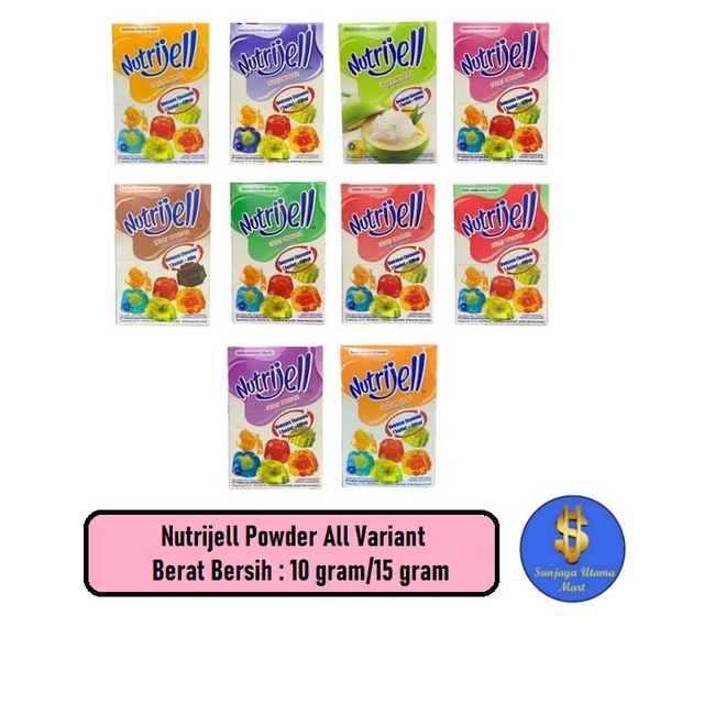 

NutriJell Powder 10 gr/15gr All Variant-Bahan Agar-agar Nutrijell