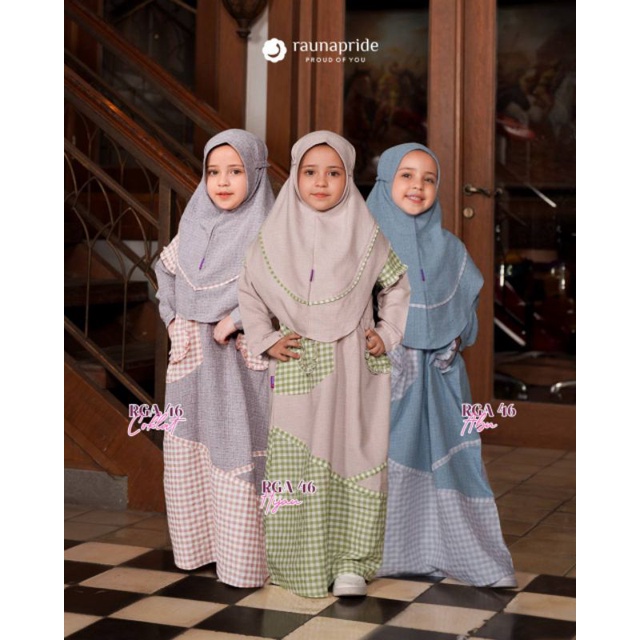 Gamis Anak perempuan merk rauna RGA 46