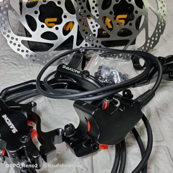 REM HIDROLIK DISC BRAKE SET HIDROLIK S WORKS SAKONI SEPEDA MTB LIPAT