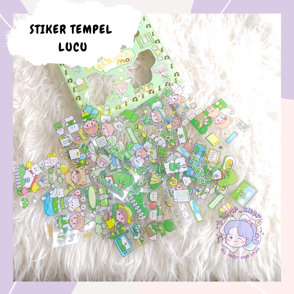 [2pc] STIKER KARAKTER SIAP TEMPEL (CUTTING) CREEN VARIAN