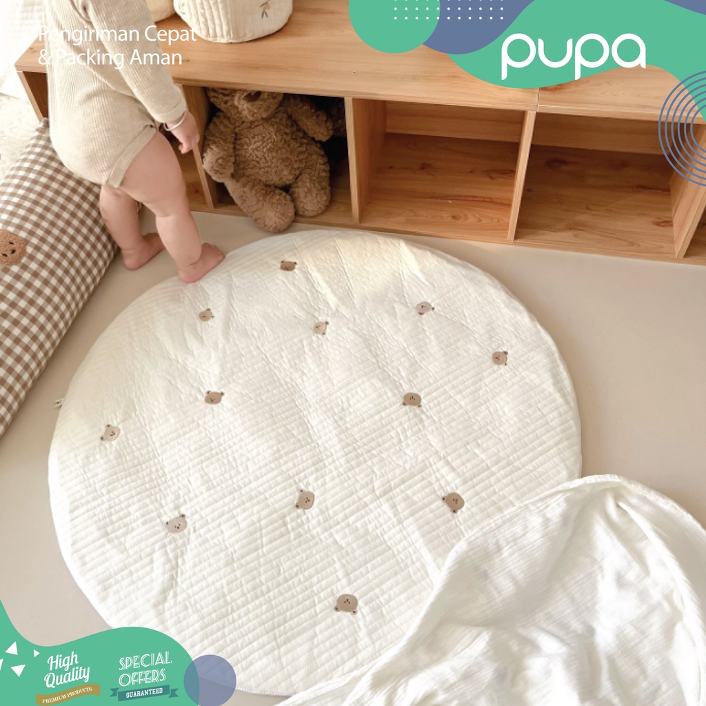 Baby Mattress Play Mat Embroidery Bear Playmat Matras Karpet Bayi 88CM