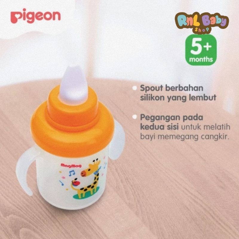 Pigeon Mag Mag Nipple Cup Step 2 Slim Neck Type (5+ Bulan) - Gelas Bayi