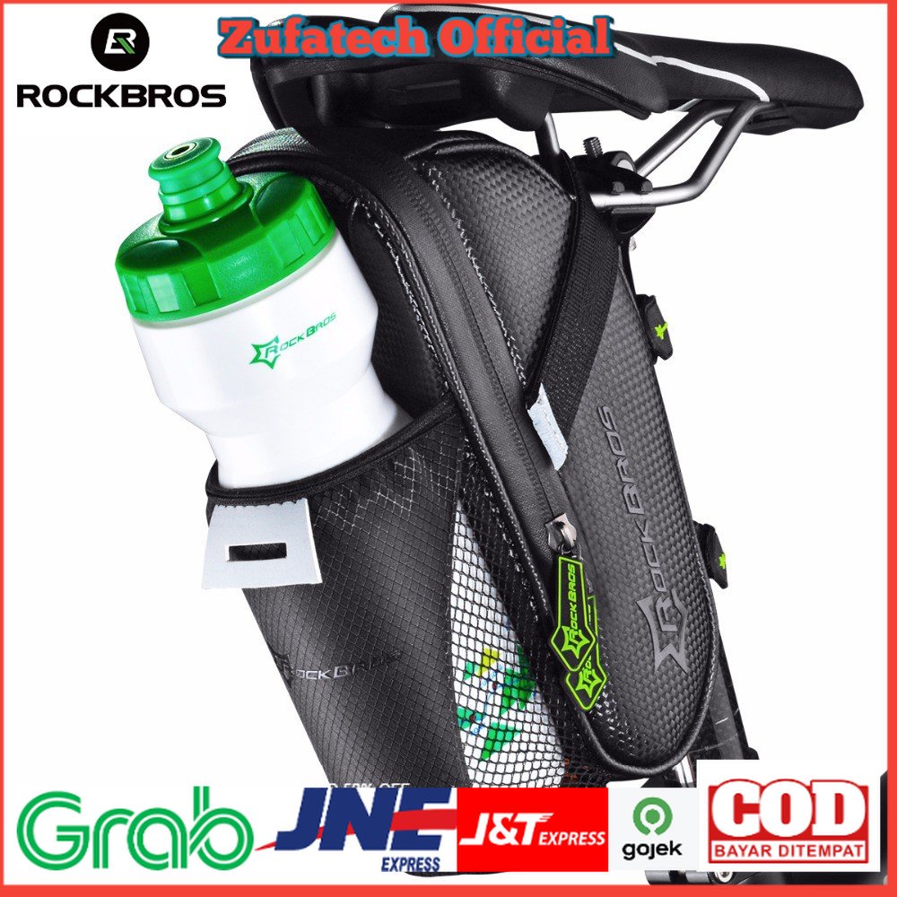 Rockbros Tas Sepeda Microfiber Waterproof dengan Holder Botol Minum - C7-1 - Black